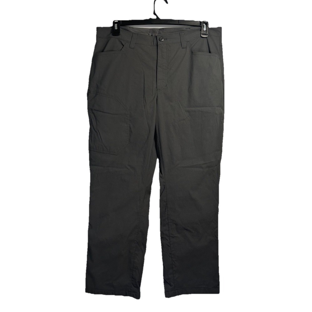 Eddie Bauer Fleece Lined Tech Pants Mens 37x30 Gray‎ Cargo Hiking Outdoors Nylon